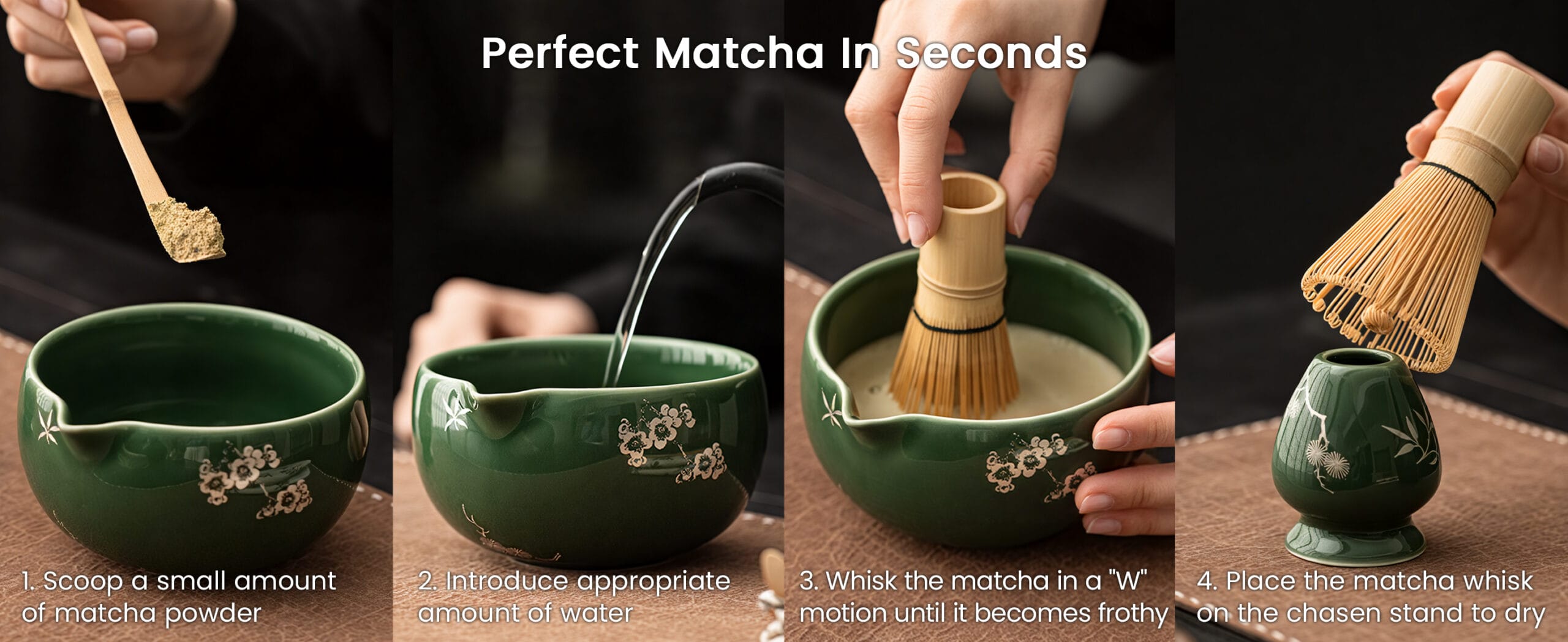 Matcha Whisk Set Ceremonial Grade Matcha Set Macha Making Kit with Matcha Bowl with Spout Chashen Holder Bamboo Whisk and Scoop Gift for Matcha Green Tea Lovers Refresh Your Glow Sip Your Calm Refresh Your Glow Sip Your Calm matcha whisk set matcha kit macha whisk set matcha ceremonial grade matcha set matcha set whisk and bowl matcha whisk macha kit macha set